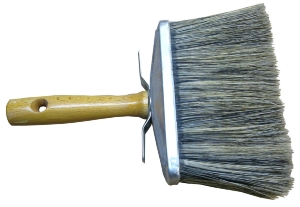 Brosse rect à plafond soie grise montage plumétal pour la chaux ou encollage